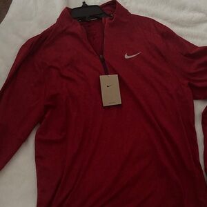 Nike Crimson Quarter-Zip Top
